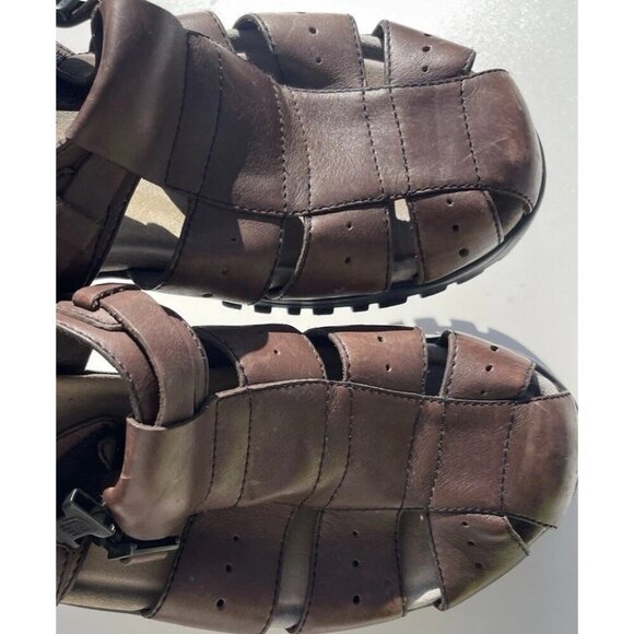 Teva Brown leather Sandals Gaine Men’s sz 12 style 6556 Sport Sandals - Picture 13 of 15